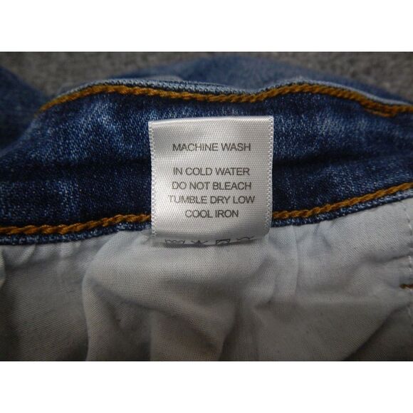 Judy Blue Skinny Fit Jeans Size 11/30 Lined Buffalo Plaid Blue Distressed Denim - Picture 8 of 12